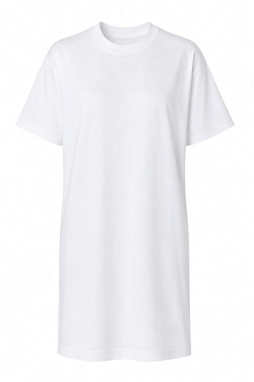 WOMENS TEE DRESS – White | PrintoTerra