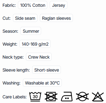 BASEBALL - SHORT-SLEEVED TWO-TONE T-SHIRT