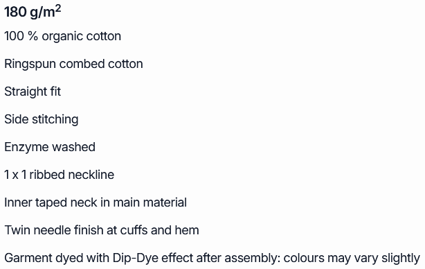 ECO-FRIENDLY DIP DYE T-SHIRT