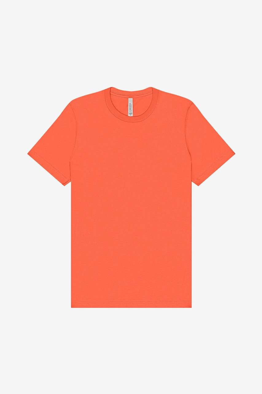 UNISEX JERSEY SHORT SLEEVE TEE – Coral | PrintoTerra