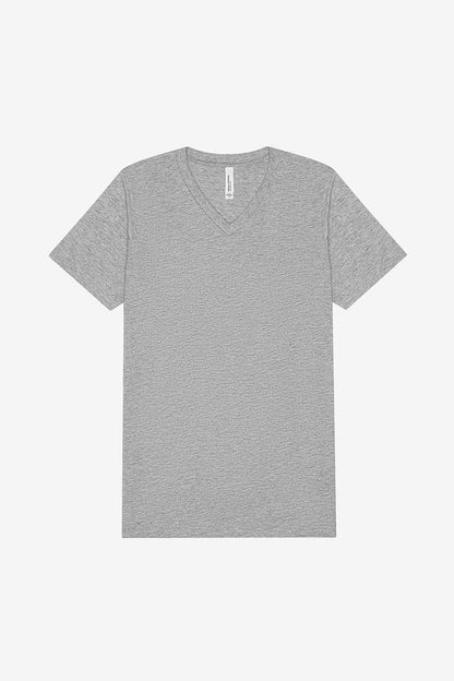 UNISEX HEATHER CVC V-NECK TEE – Athletic Heather | PrintoTerra