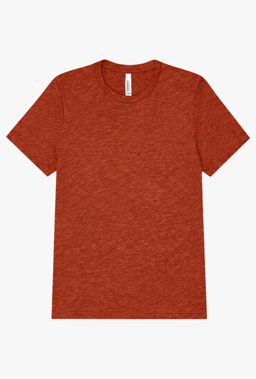 UNISEX TRIBLEND S/S TEE – Brick Triblend | PrintoTerra