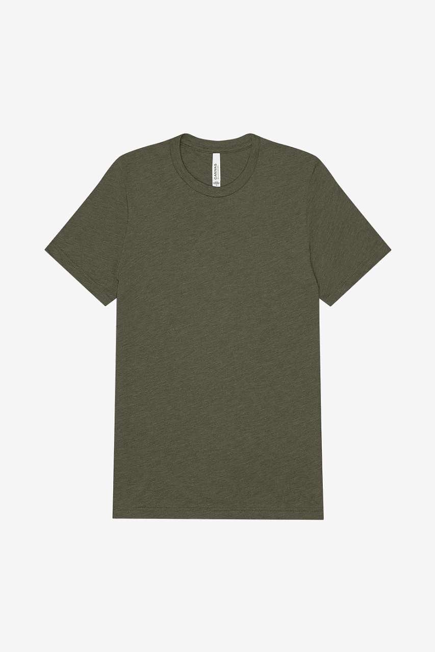 UNISEX TRIBLEND S/S TEE – Military Green Triblend | PrintoTerra