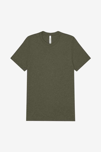 UNISEX TRIBLEND S/S TEE – Military Green Triblend | PrintoTerra