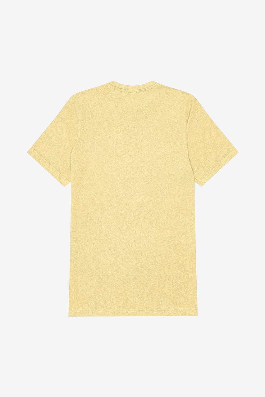 UNISEX TRIBLEND S/S TEE – Pale Yellow Triblend | PrintoTerra