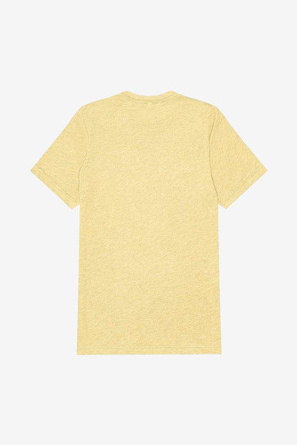 UNISEX TRIBLEND S/S TEE – Pale Yellow Triblend | PrintoTerra