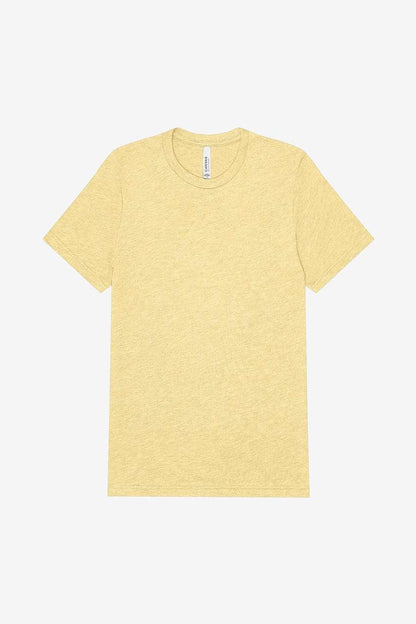 UNISEX TRIBLEND S/S TEE – Pale Yellow Triblend | PrintoTerra