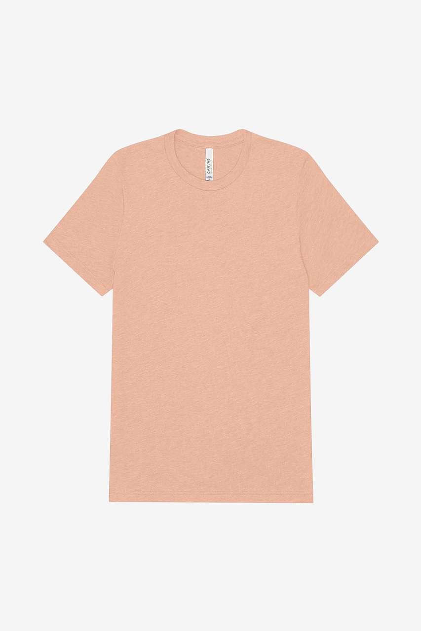 UNISEX TRIBLEND S/S TEE – Peach Triblend | PrintoTerra
