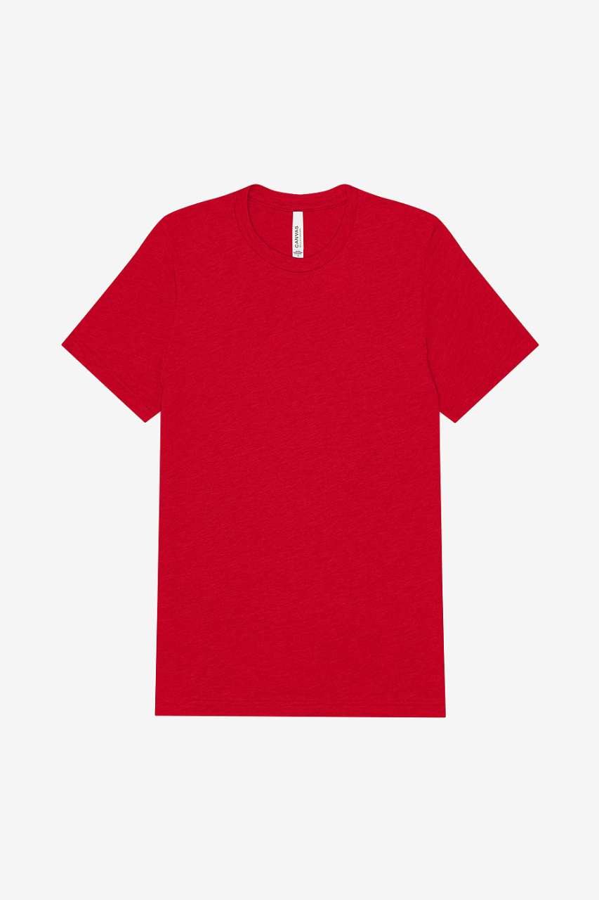 UNISEX TRIBLEND S/S TEE – Solid Red Triblend | PrintoTerra