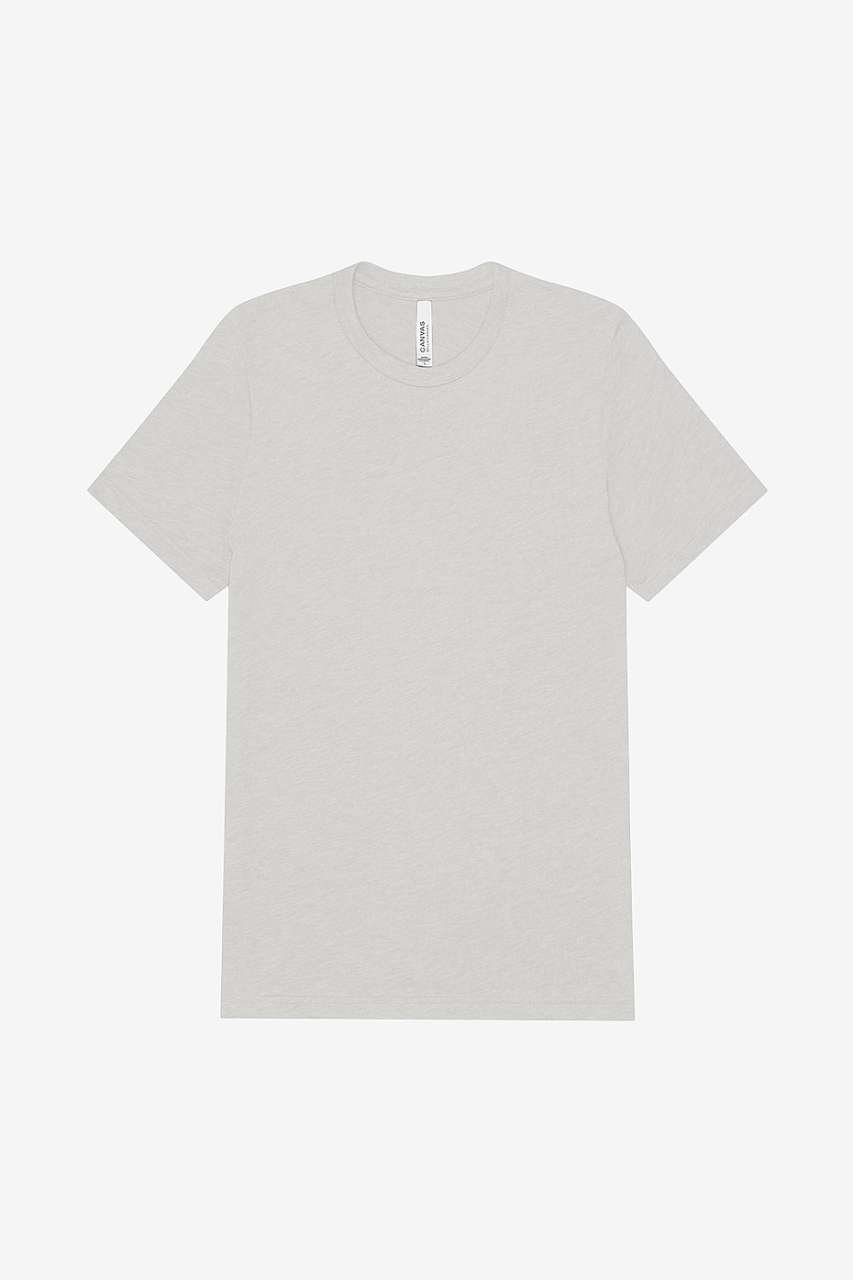 UNISEX TRIBLEND S/S TEE – Solid White Triblend | PrintoTerra