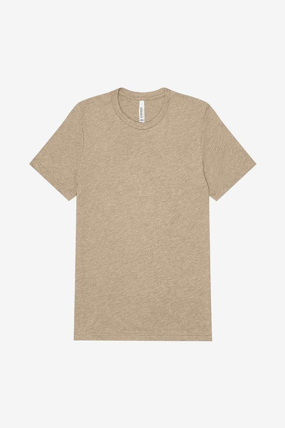UNISEX TRIBLEND S/S TEE – Tan Triblend | PrintoTerra