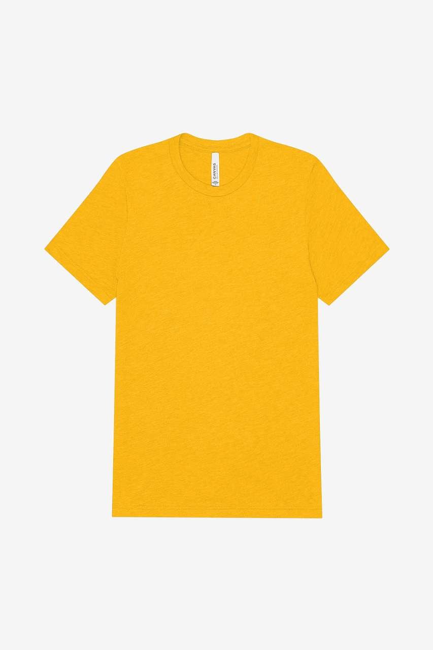 UNISEX TRIBLEND S/S TEE – Yellow Gold Triblend | PrintoTerra