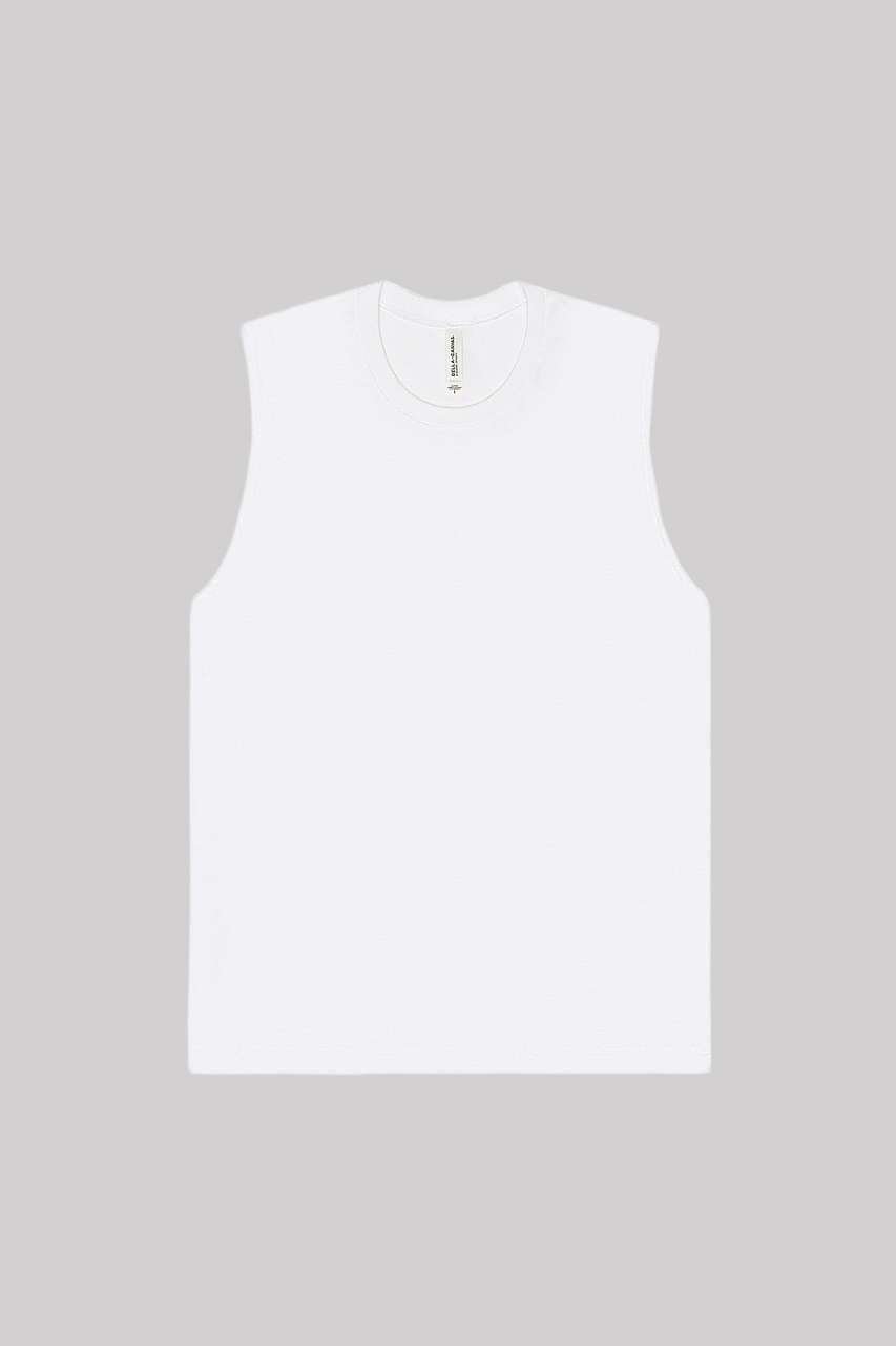 UNISEX JERSEY MUSCLE TANK – White | PrintoTerra