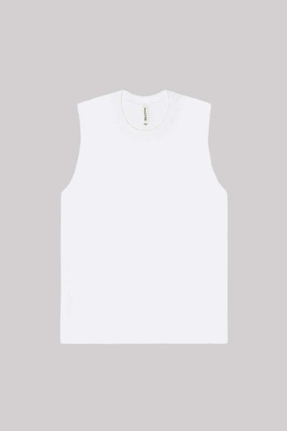 UNISEX JERSEY MUSCLE TANK – White | PrintoTerra