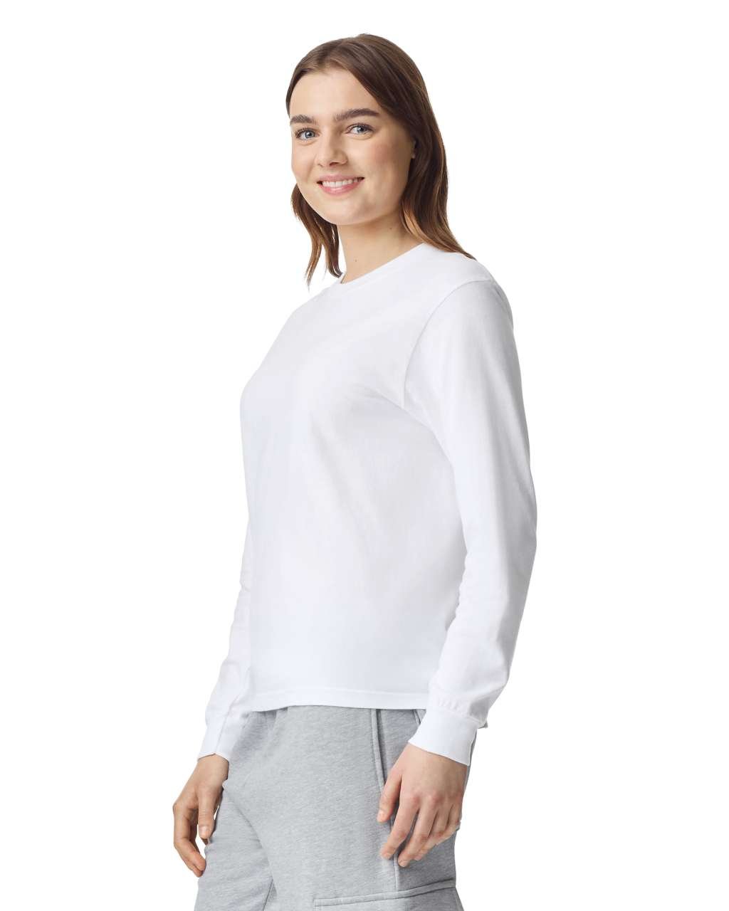 HEAVY WEIGHT ADULT LONG SLEEVE T-SHIRT – White | PrintoTerra
