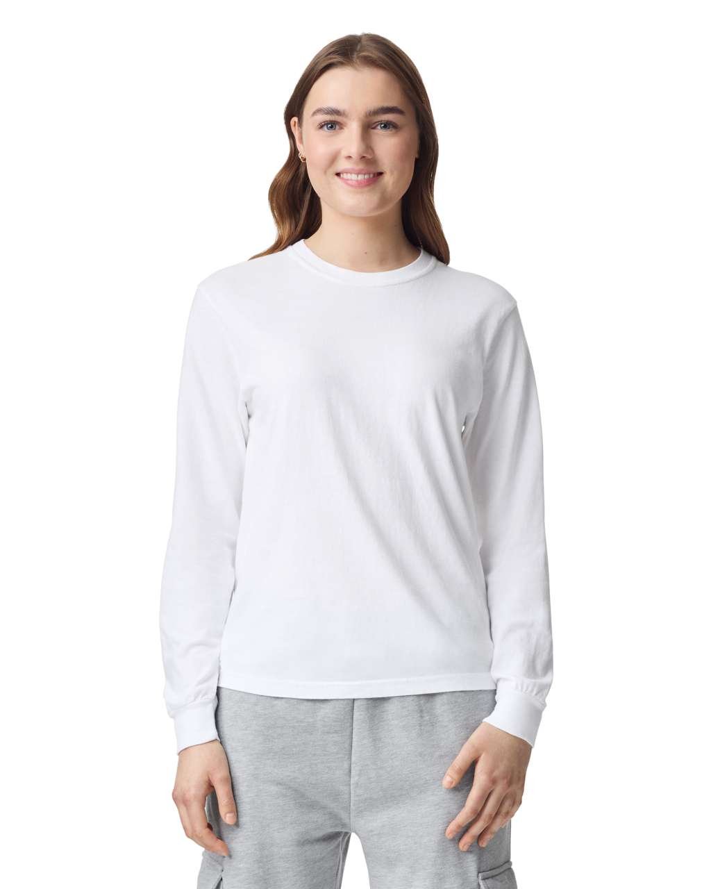 HEAVY WEIGHT ADULT LONG SLEEVE T-SHIRT – White | PrintoTerra
