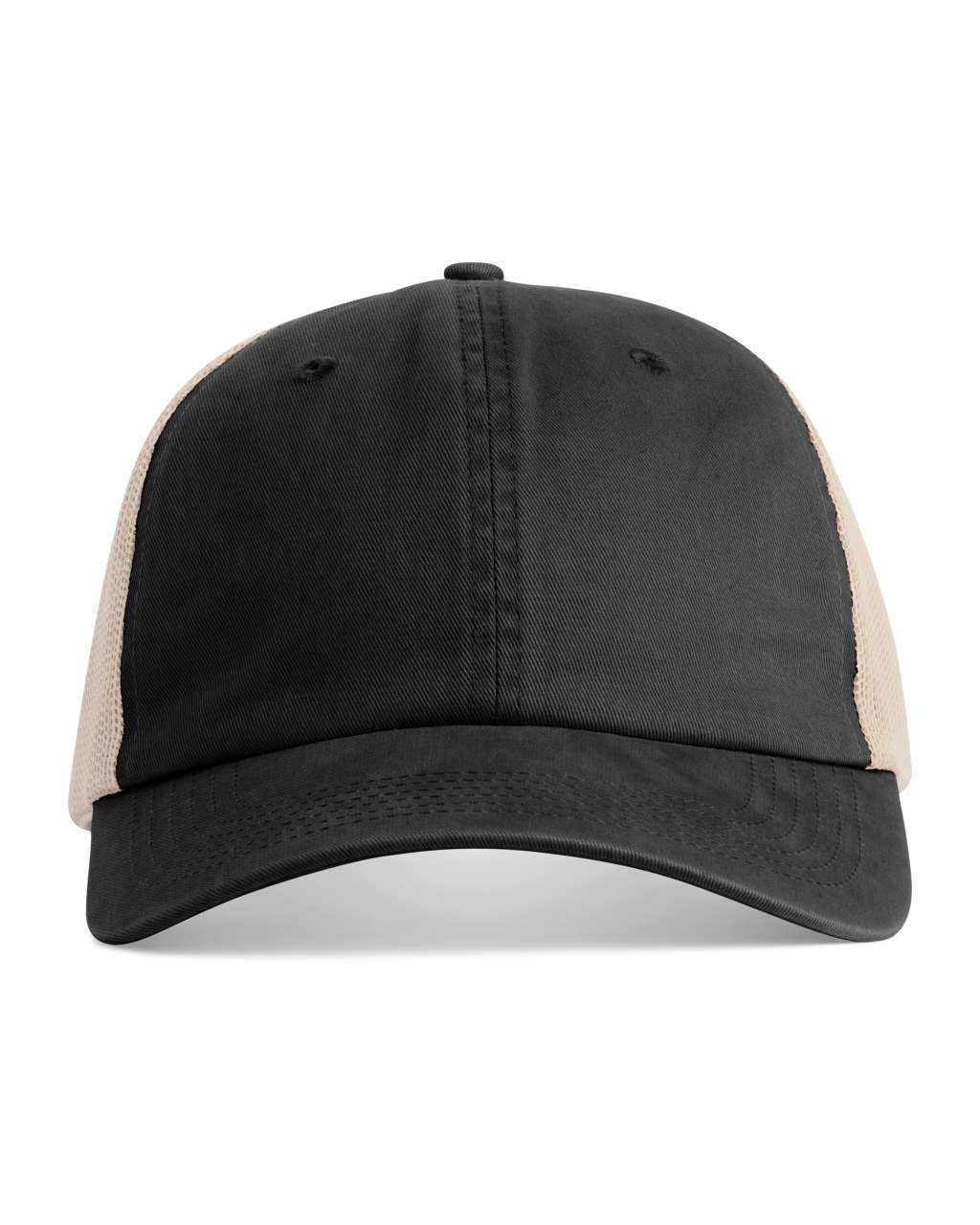 SUNWASHED TRUCKER CAP – Black/Tan | PrintoTerra