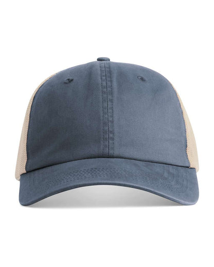 SUNWASHED TRUCKER CAP – Denim/Tan | PrintoTerra