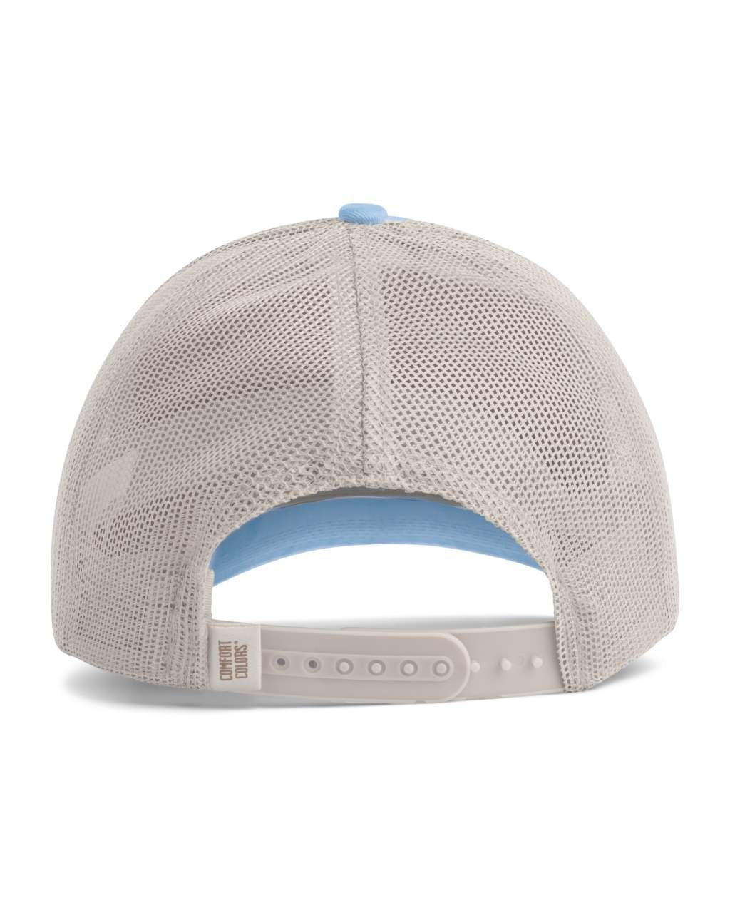 SUNWASHED TRUCKER CAP – Hydrangea/Tan | PrintoTerra
