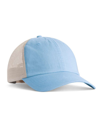 SUNWASHED TRUCKER CAP – Hydrangea/Tan | PrintoTerra