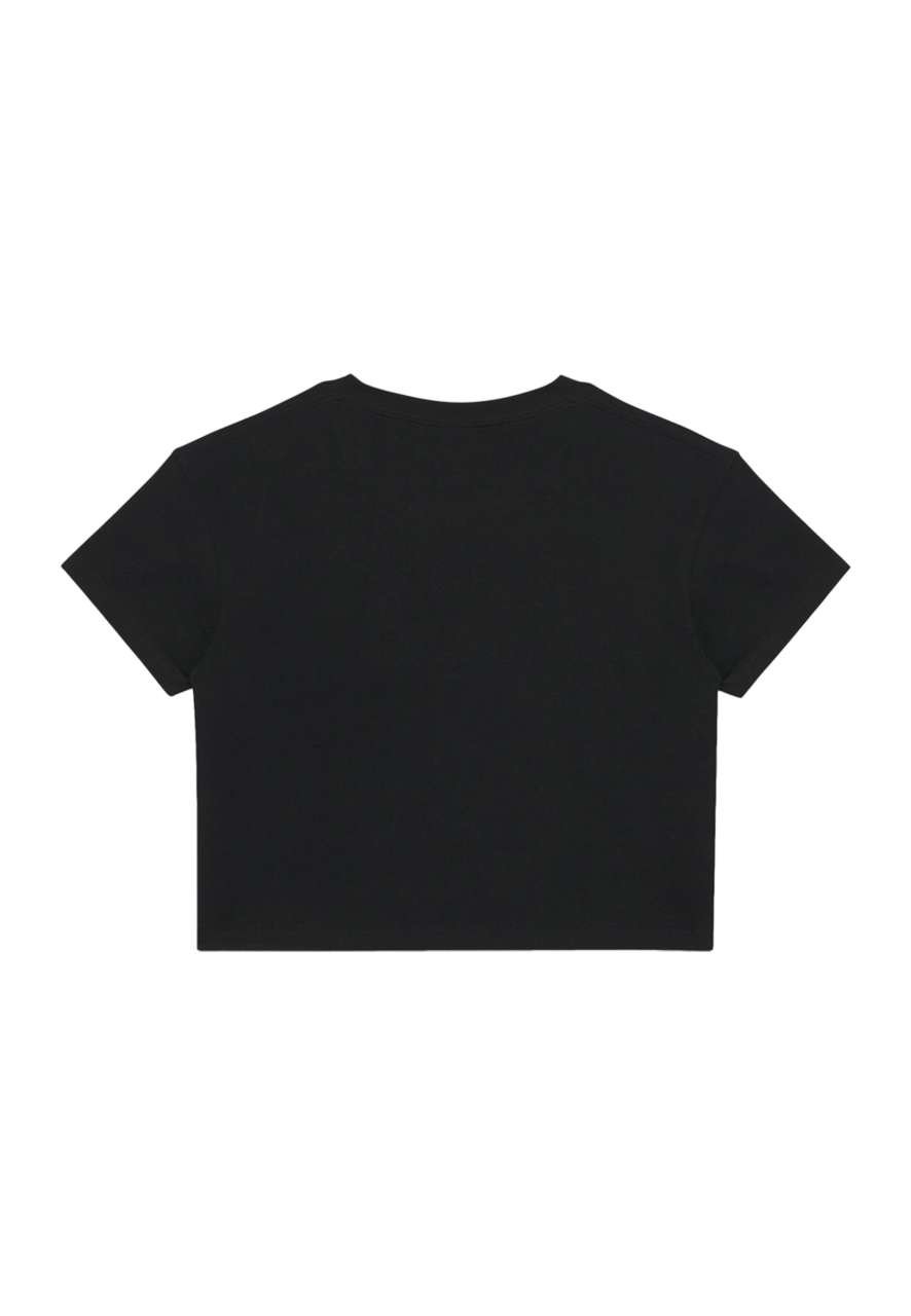 WOMENS CROP TEE – Black | PrintoTerra