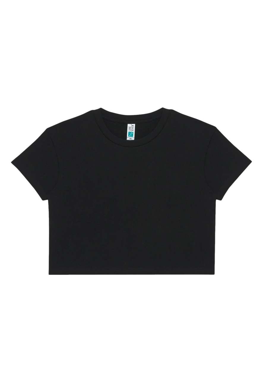 WOMENS CROP TEE – Black | PrintoTerra