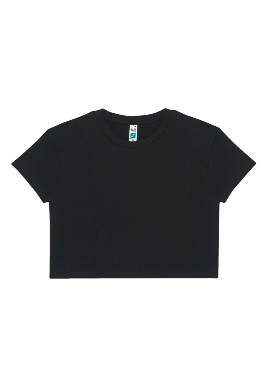 WOMENS URBAN CROP TEE GD – Pigment Black | PrintoTerra