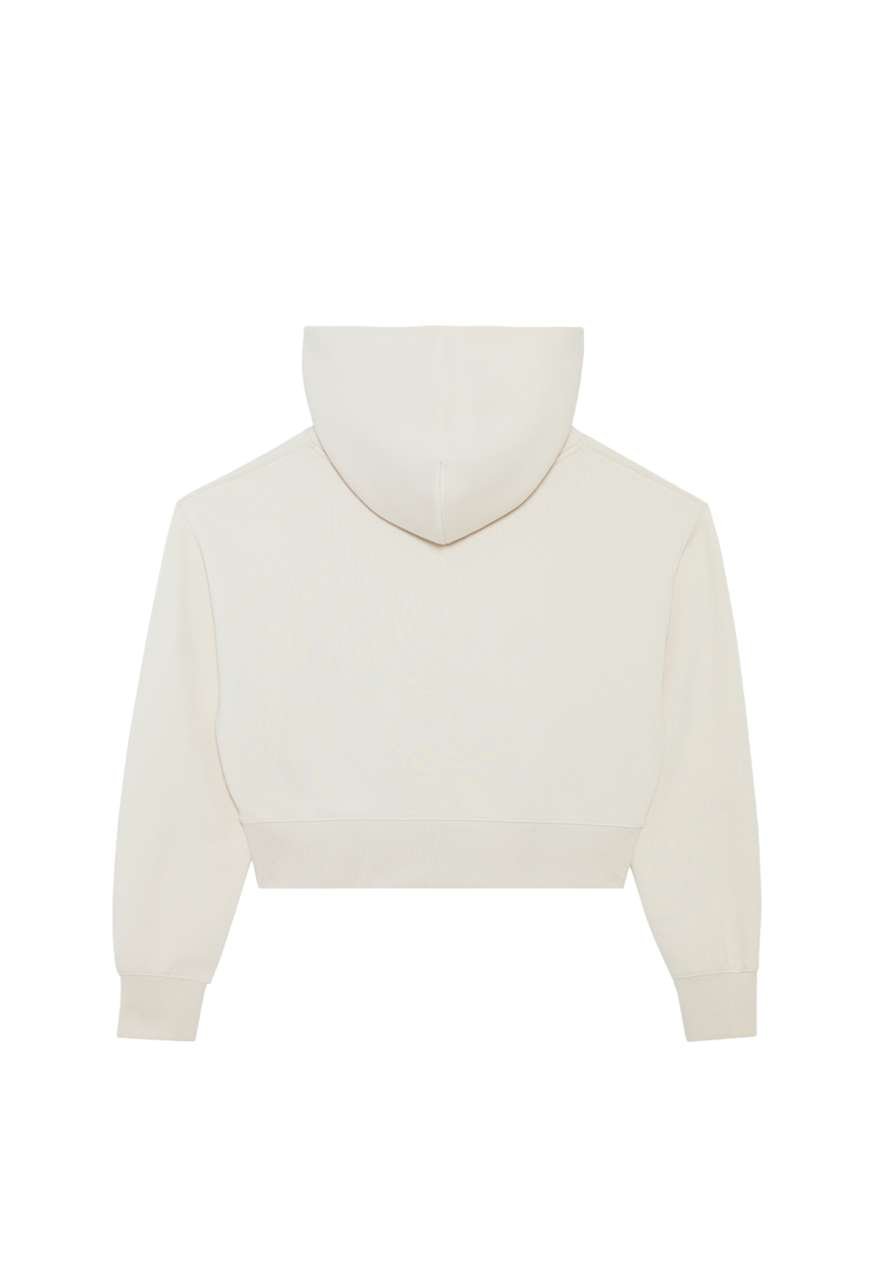 WOMENS RELAXED CROP HOODIE – Bone | PrintoTerra