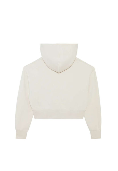 WOMENS RELAXED CROP HOODIE – Bone | PrintoTerra
