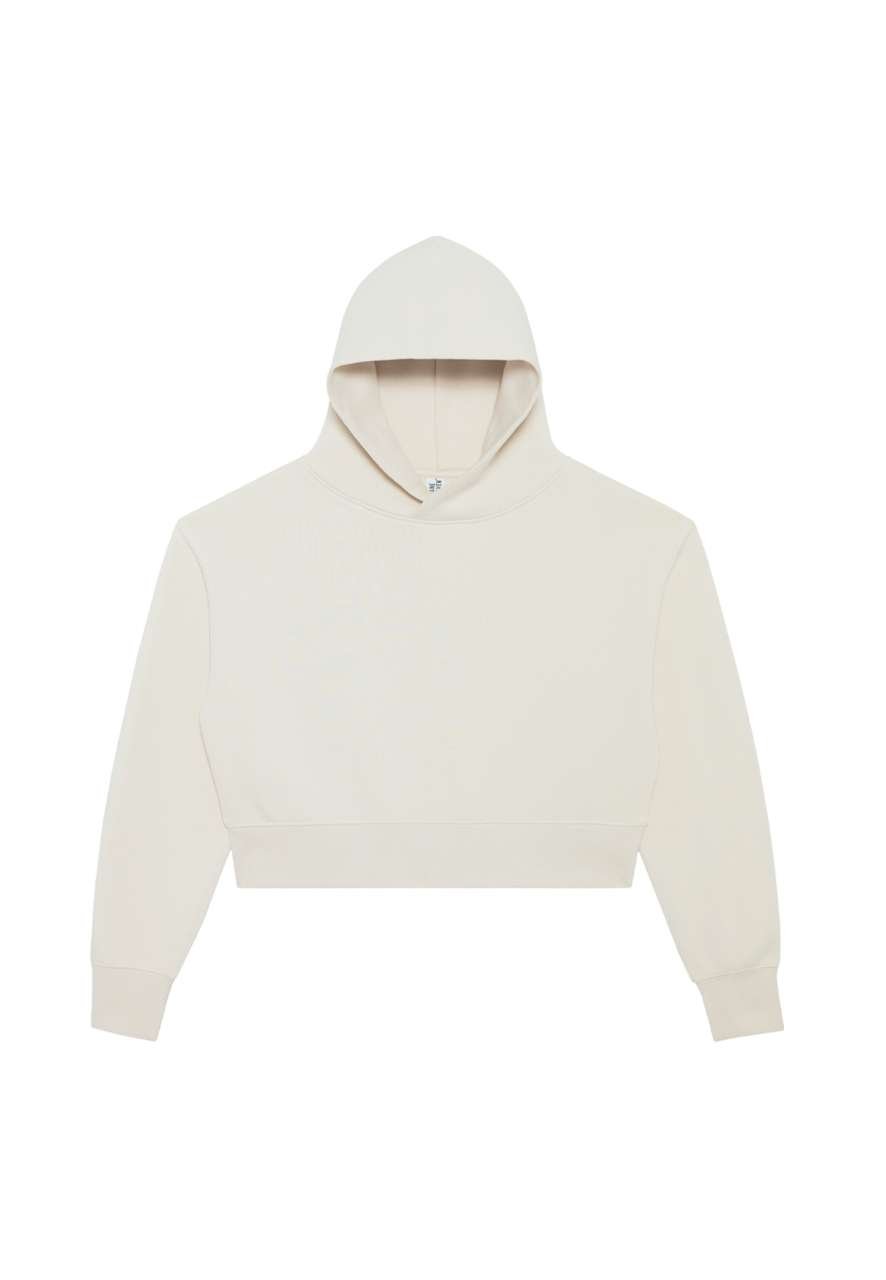 WOMENS RELAXED CROP HOODIE – Bone | PrintoTerra