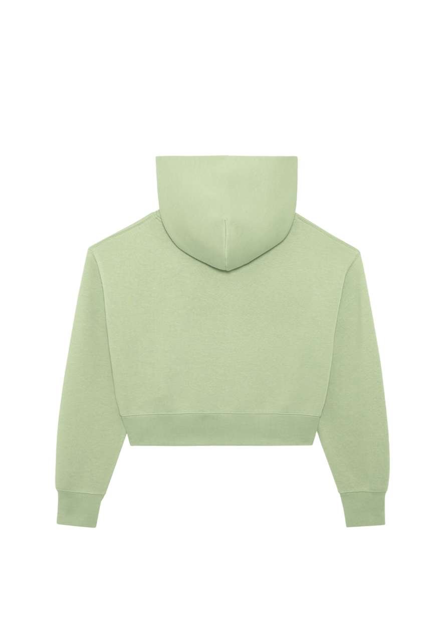 WOMENS RELAXED CROP HOODIE – Matcha | PrintoTerra