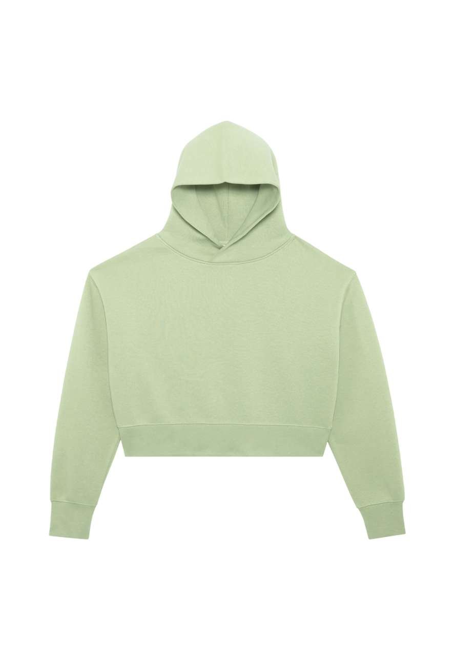 WOMENS RELAXED CROP HOODIE – Matcha | PrintoTerra