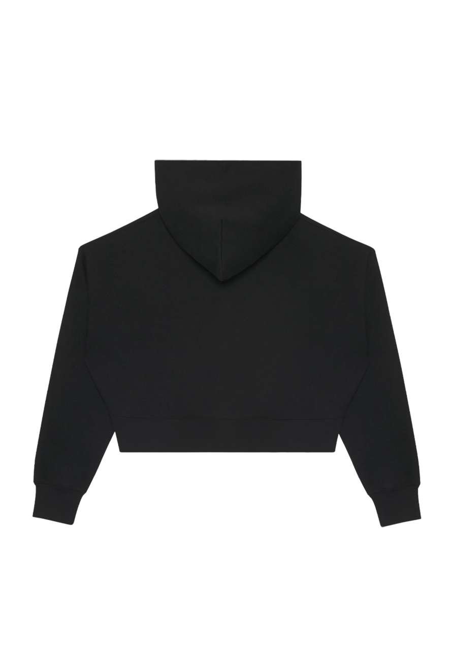 WOMENS RELAXED CROP ZIP – Black | PrintoTerra