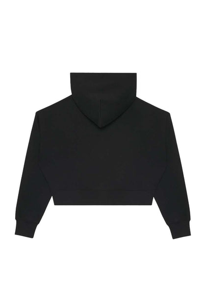 WOMENS RELAXED CROP ZIP – Black | PrintoTerra