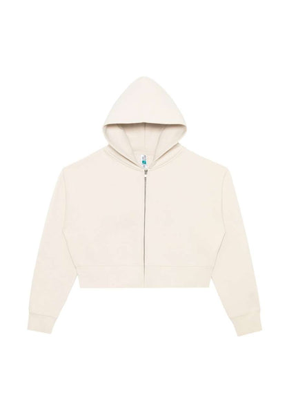 WOMENS RELAXED CROP ZIP – Bone | PrintoTerra
