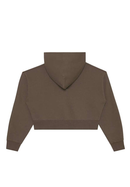 WOMENS RELAXED CROP ZIP – Coffee | PrintoTerra