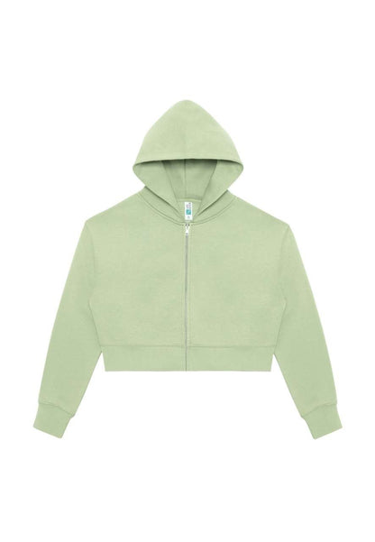 WOMENS RELAXED CROP ZIP – Matcha | PrintoTerra