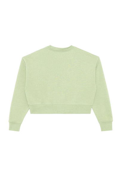 WOMENS RELAXED CROP CREWNECK – Matcha | PrintoTerra