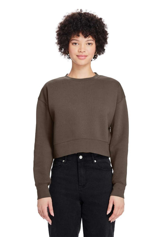 WOMENS RELAXED CROP CREWNECK | PrintoTerra