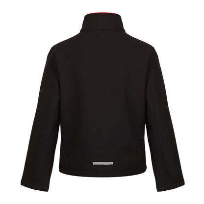 JUNIOR ABLAZE SOFTSHELL – Black/Classic Red | PrintoTerra