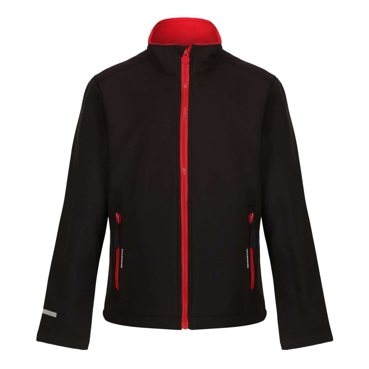 JUNIOR ABLAZE SOFTSHELL – Black/Classic Red | PrintoTerra