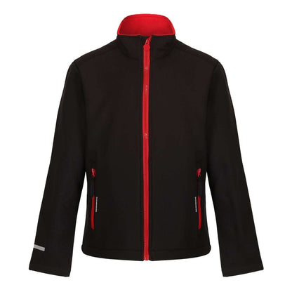 JUNIOR ABLAZE SOFTSHELL – Black/Classic Red | PrintoTerra