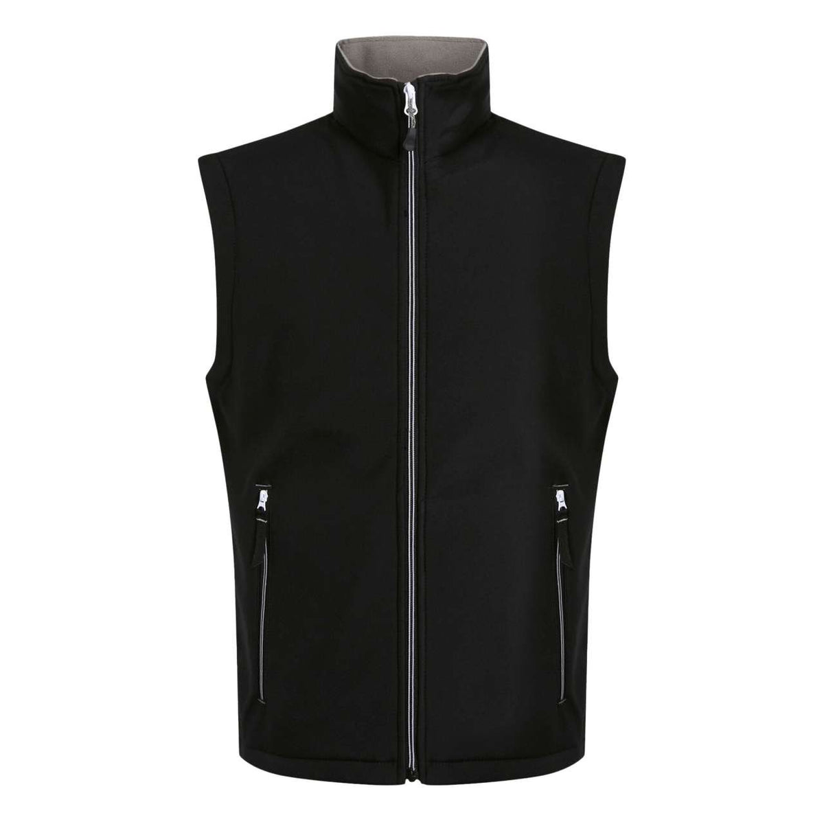 ASCENDER 2 LAYER SOFTSHELL BODYWARMER – Black/Mineral Grey | PrintoTerra