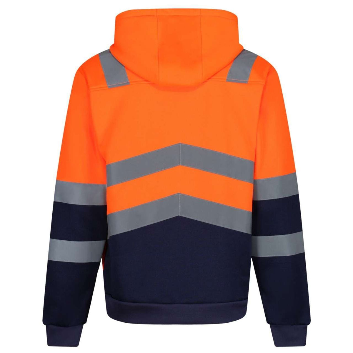 PRO HI-VIS FULL ZIP HOODIE – Orange/Navy | PrintoTerra
