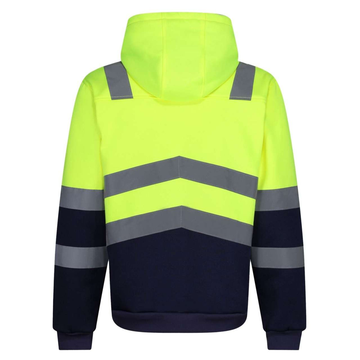 PRO HI-VIS FULL ZIP HOODIE – Yellow/Navy | PrintoTerra