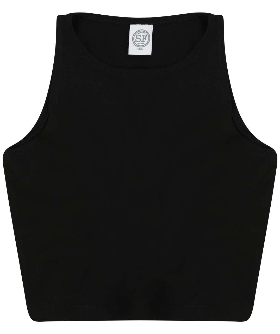 WOMEN'S CROPPED TOP – Black | PrintoTerra