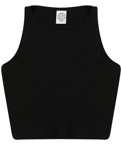 WOMEN'S CROPPED TOP – Black | PrintoTerra