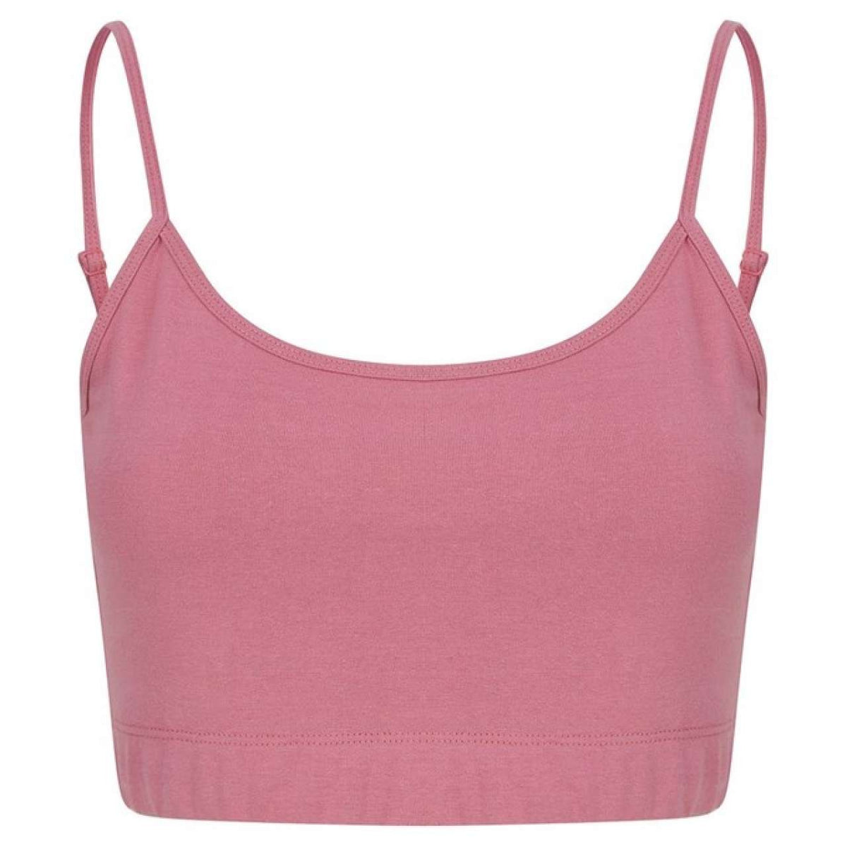 WOMEN'S SUSTAINABLE FASHION CROPPED CAMI TOP – Dusky Pink | PrintoTerra