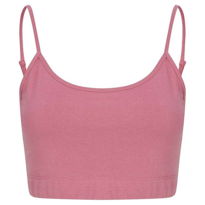 WOMEN'S SUSTAINABLE FASHION CROPPED CAMI TOP – Dusky Pink | PrintoTerra