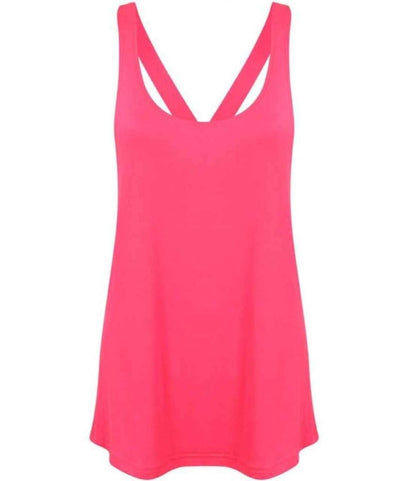 WOMEN'S FASHION WORKOUT VEST – Neon Pink | PrintoTerra